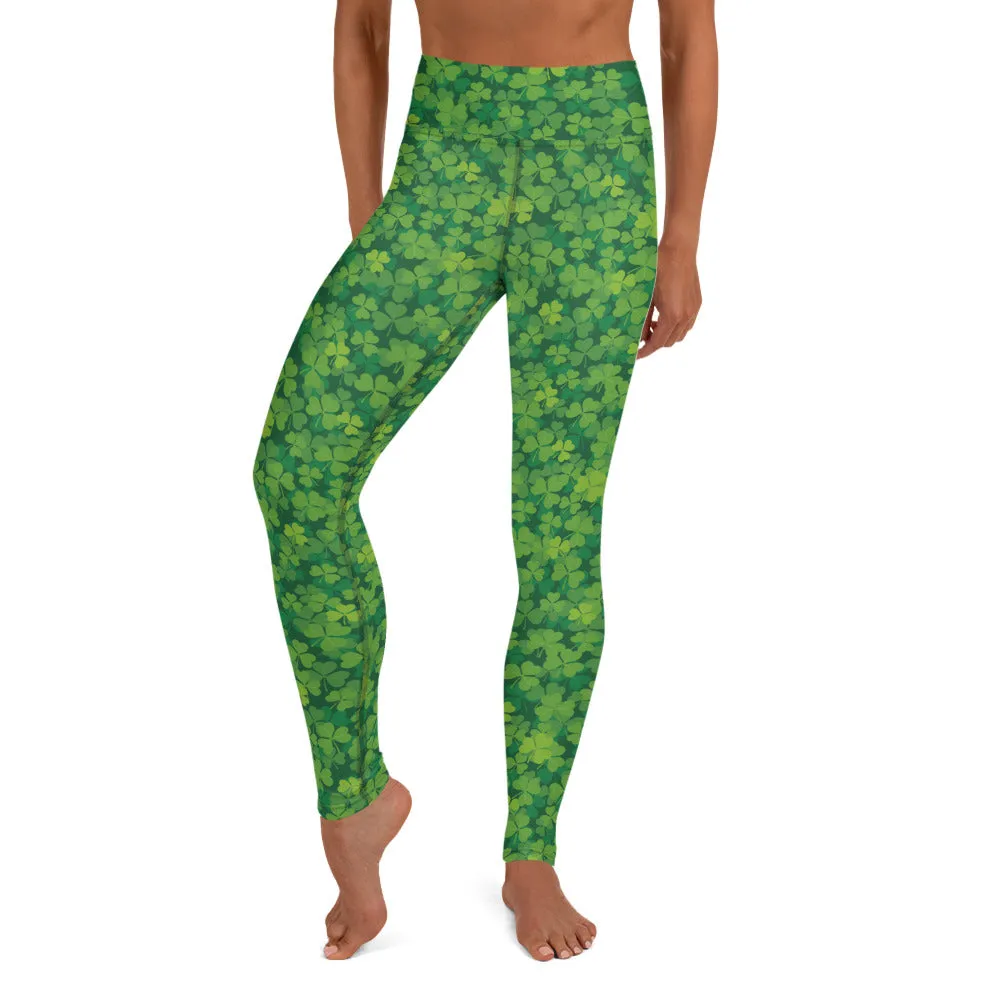 Shamrocks High-waist Yoga Leggings