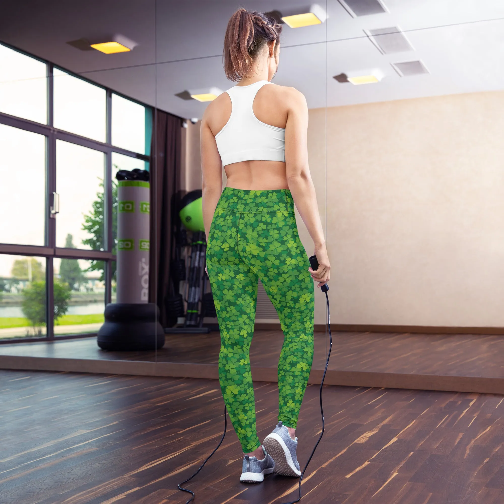 Shamrocks High-waist Yoga Leggings