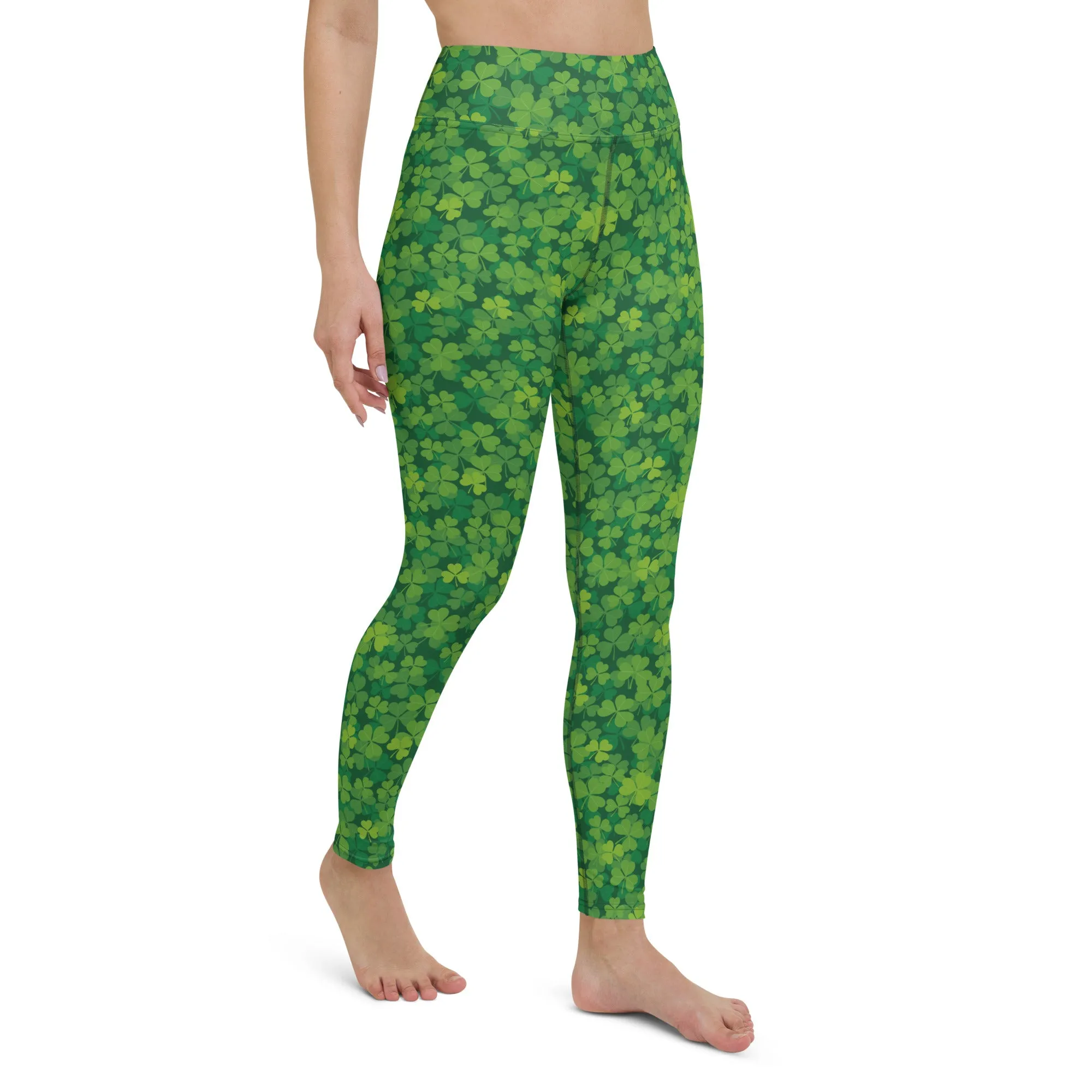 Shamrocks High-waist Yoga Leggings