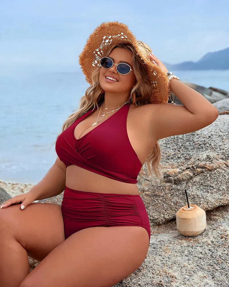 Shecurve? Tummy Control Bathing Suits Modest High Waisted Bikini Sets