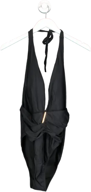 SHEIN Black Halter Neck Swimsuit UK XL