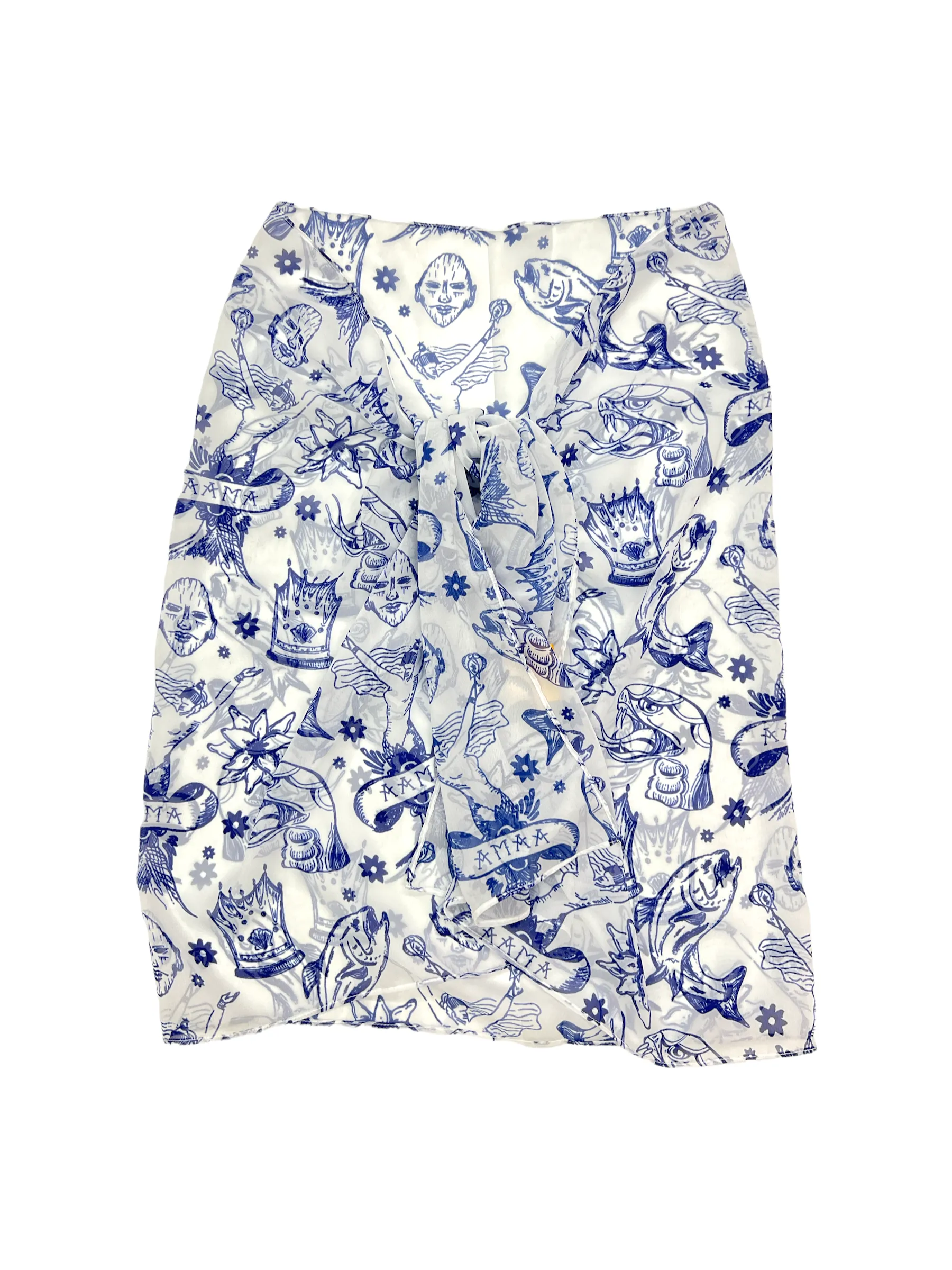 Short Sarong-Tattoo Print