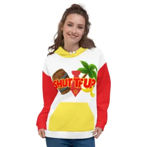 Shut TF Up Unisex Hoodie - White/Red/Yellow