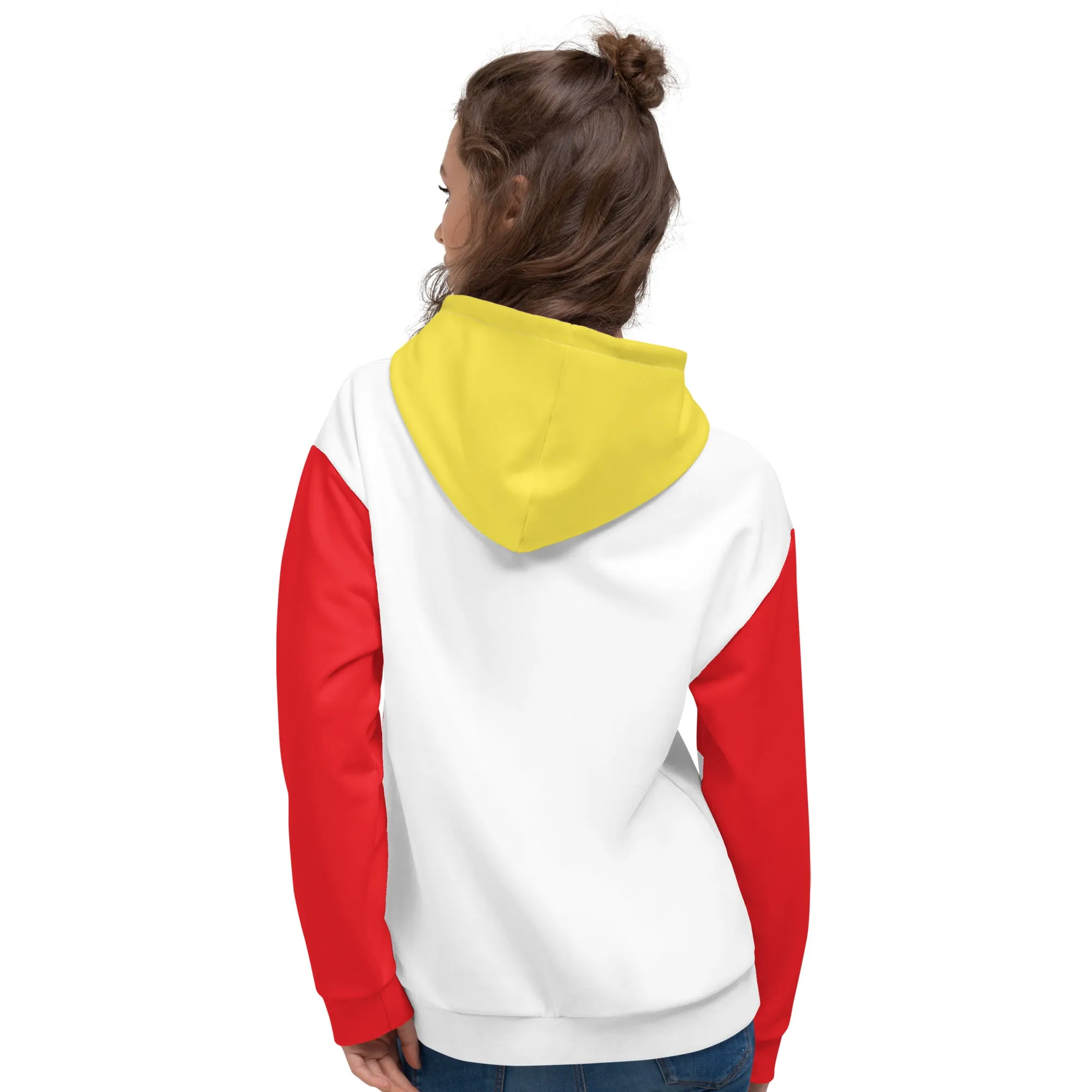 Shut TF Up Unisex Hoodie - White/Red/Yellow