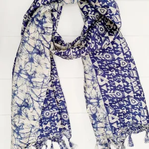 SILK FRINGED SARONG/ SCARF 100x180CM