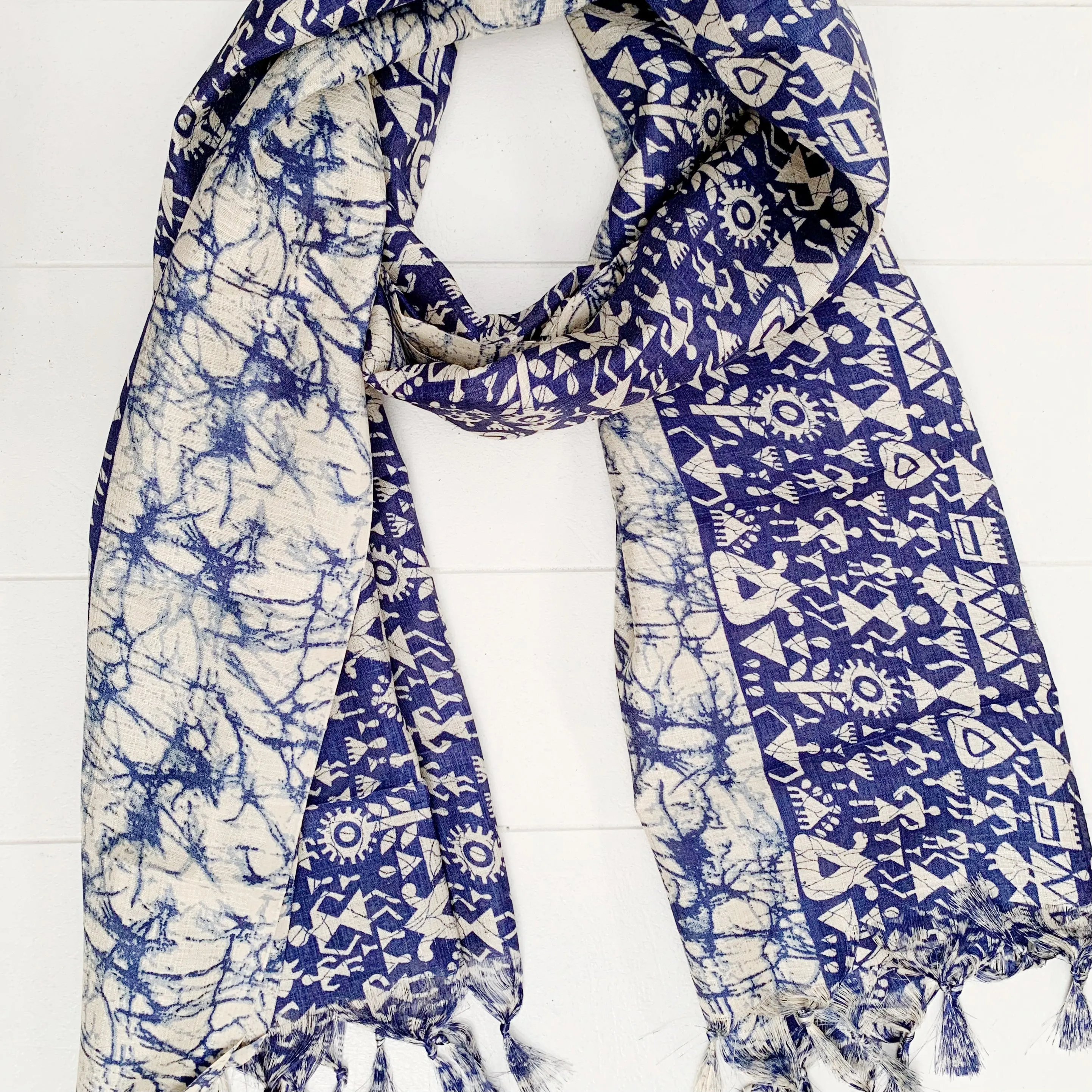 SILK FRINGED SARONG/ SCARF 100x180CM