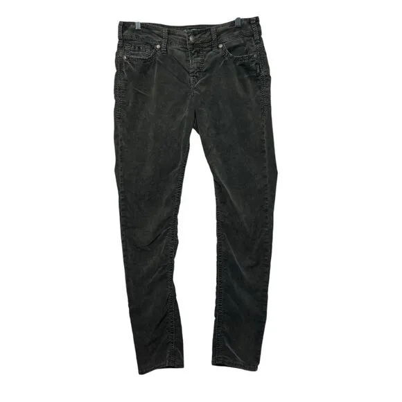 Silver Suki 30x31 Mid skinny Leg Corduroy PantSuki gray Corduroy Jeans