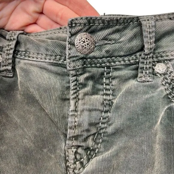 Silver Suki 30x31 Mid skinny Leg Corduroy PantSuki gray Corduroy Jeans