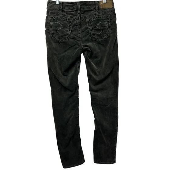 Silver Suki 30x31 Mid skinny Leg Corduroy PantSuki gray Corduroy Jeans