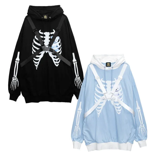 Skeleton Bear Harness Hoodie