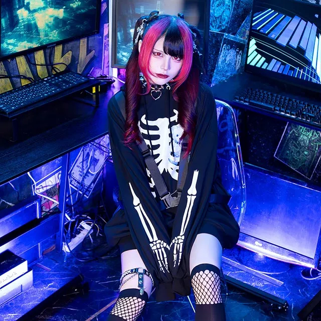 Skeleton Bear Harness Hoodie