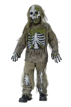 Skeleton Zombie 8 To 10  Costume