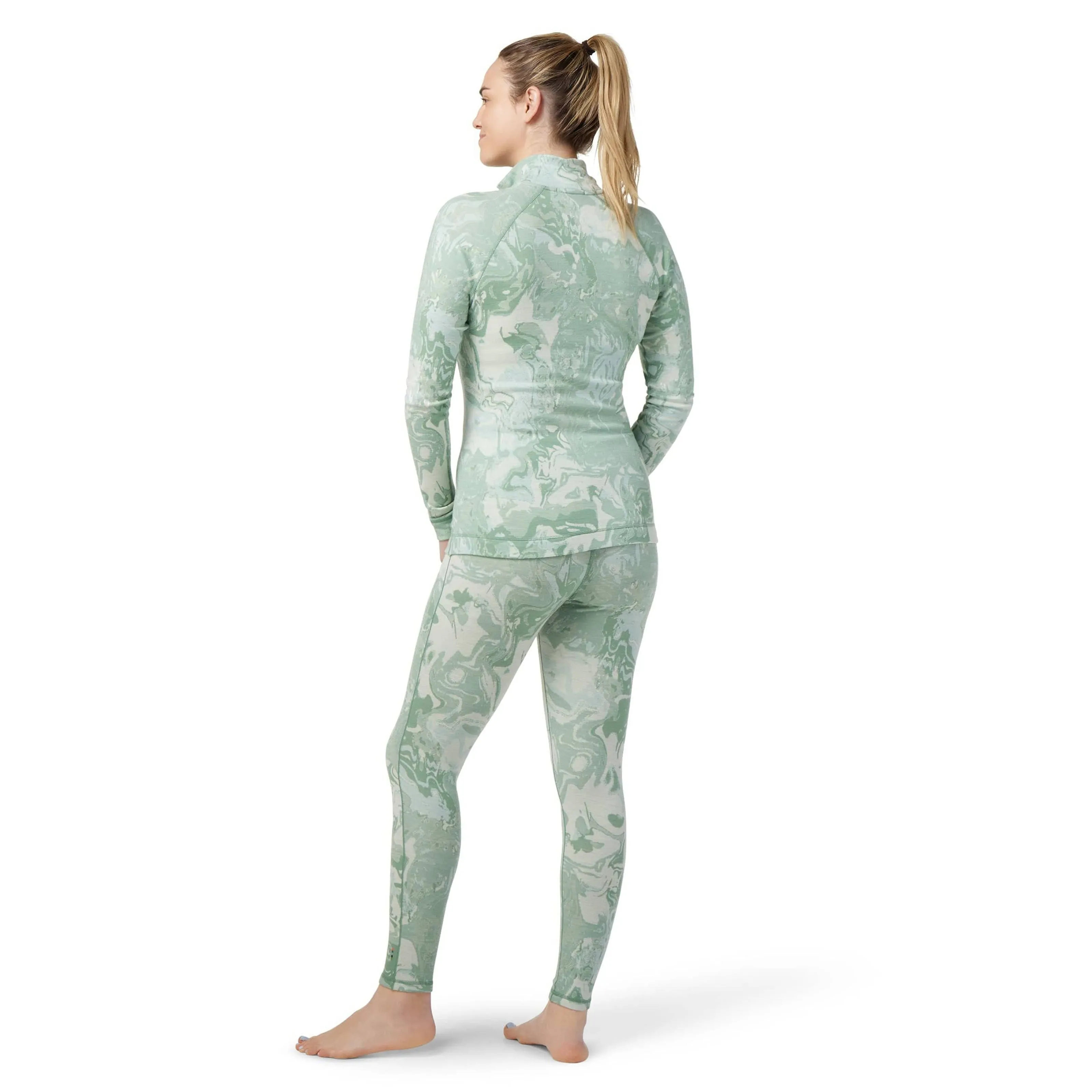 Smartwool Womens Classic Thermal Merino Base Layer Pattern 1/4 Zip