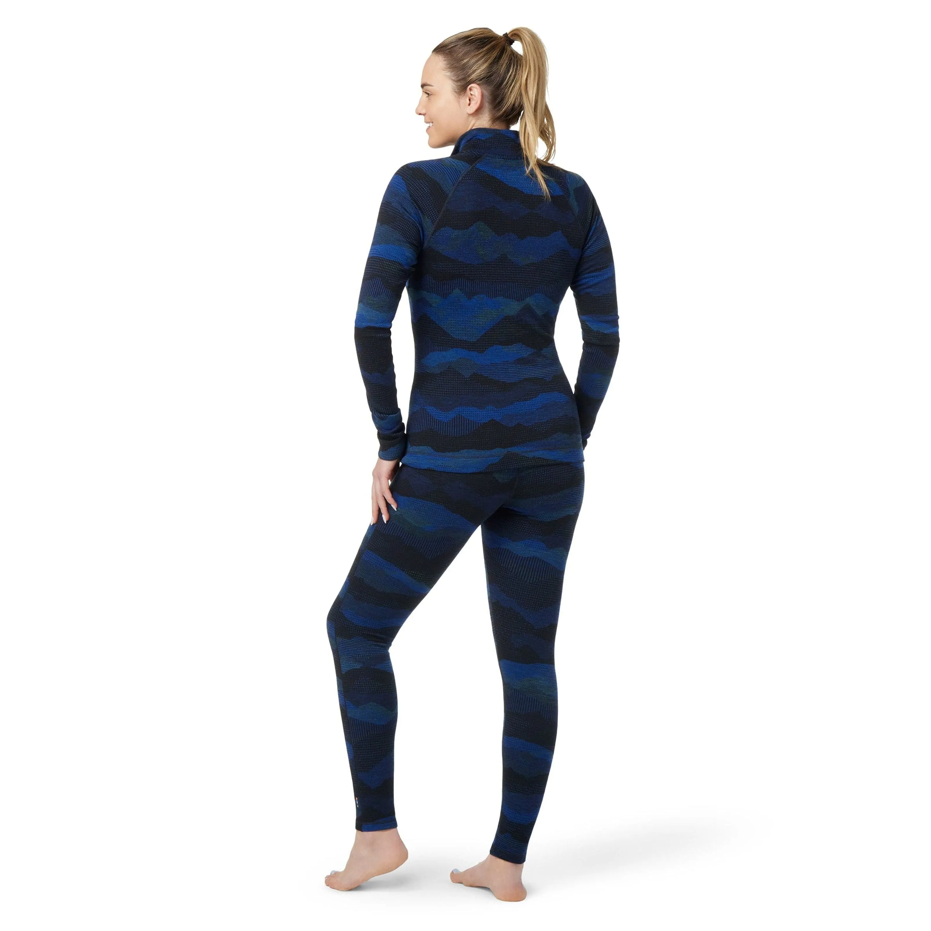 Smartwool Womens Classic Thermal Merino Base Layer Pattern 1/4 Zip