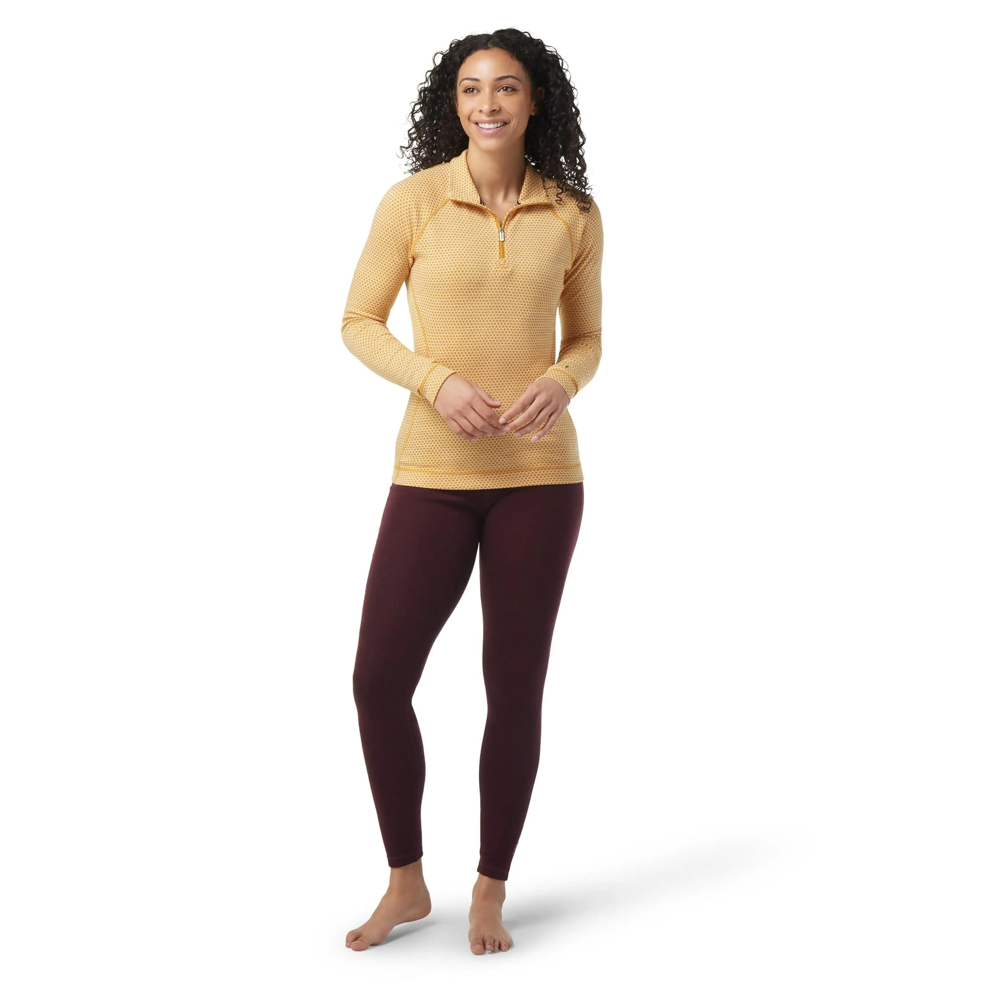 Smartwool Womens Classic Thermal Merino Base Layer Pattern 1/4 Zip