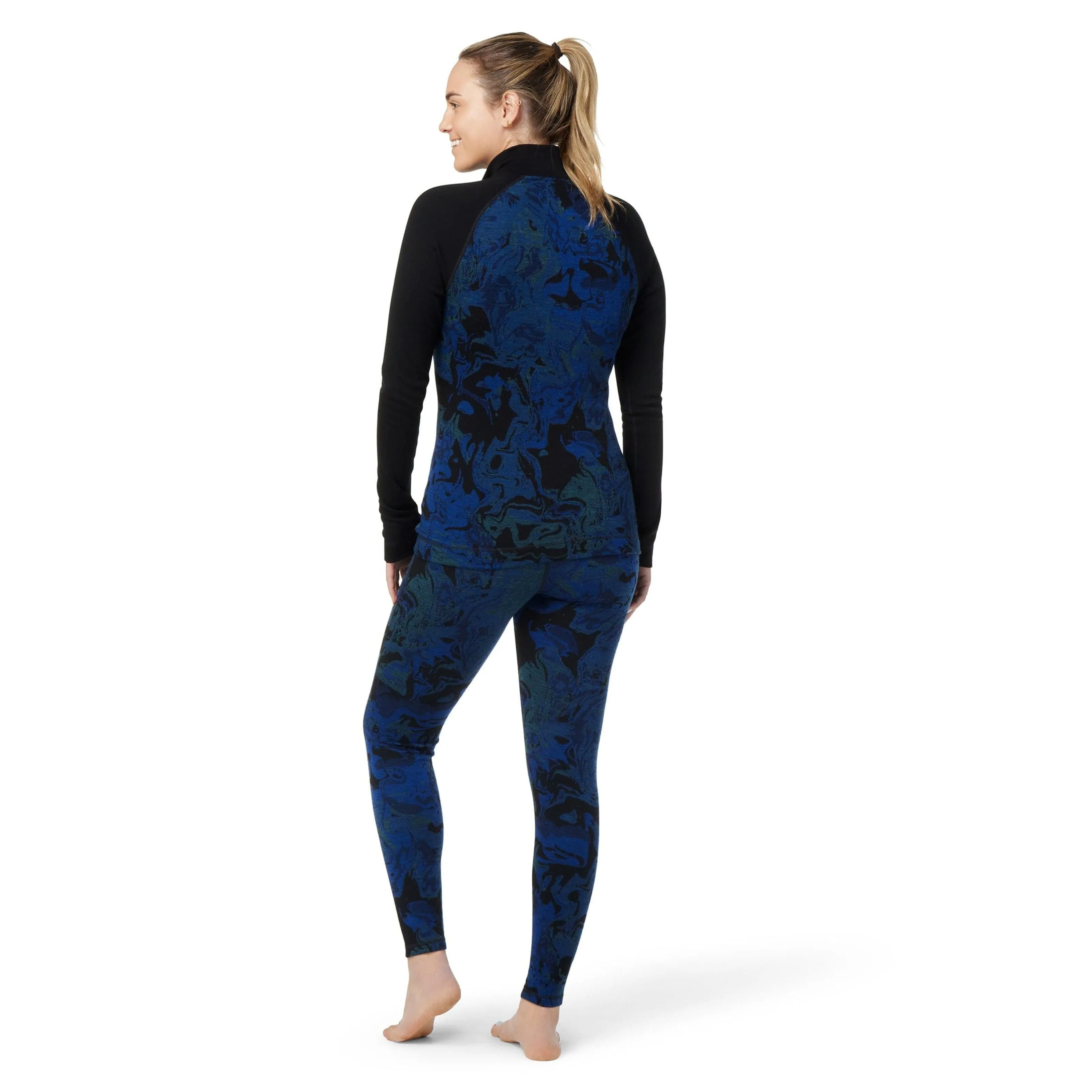 Smartwool Womens Classic Thermal Merino Base Layer Pattern 1/4 Zip