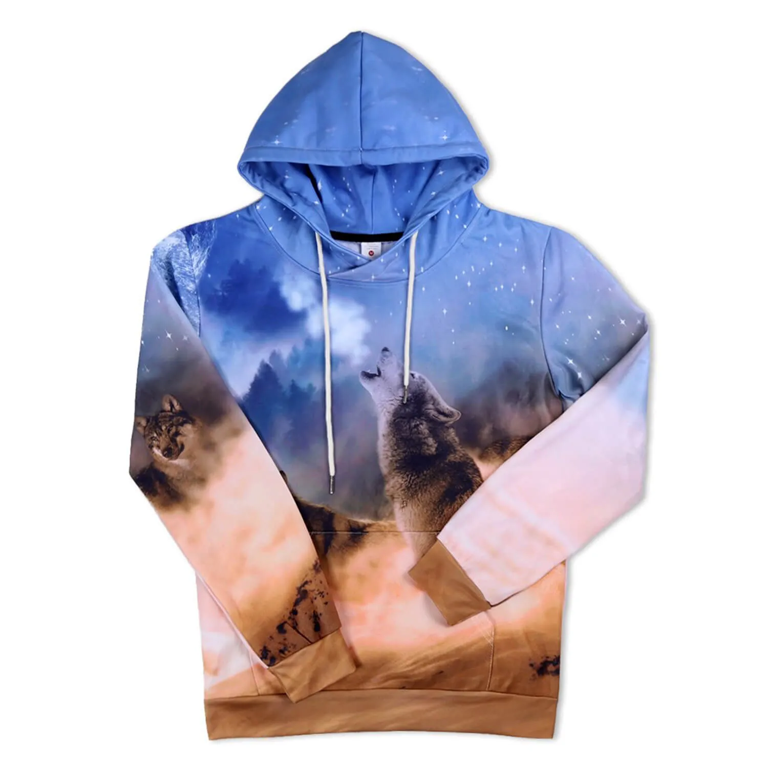 Snow Forest Wolf Hoodie