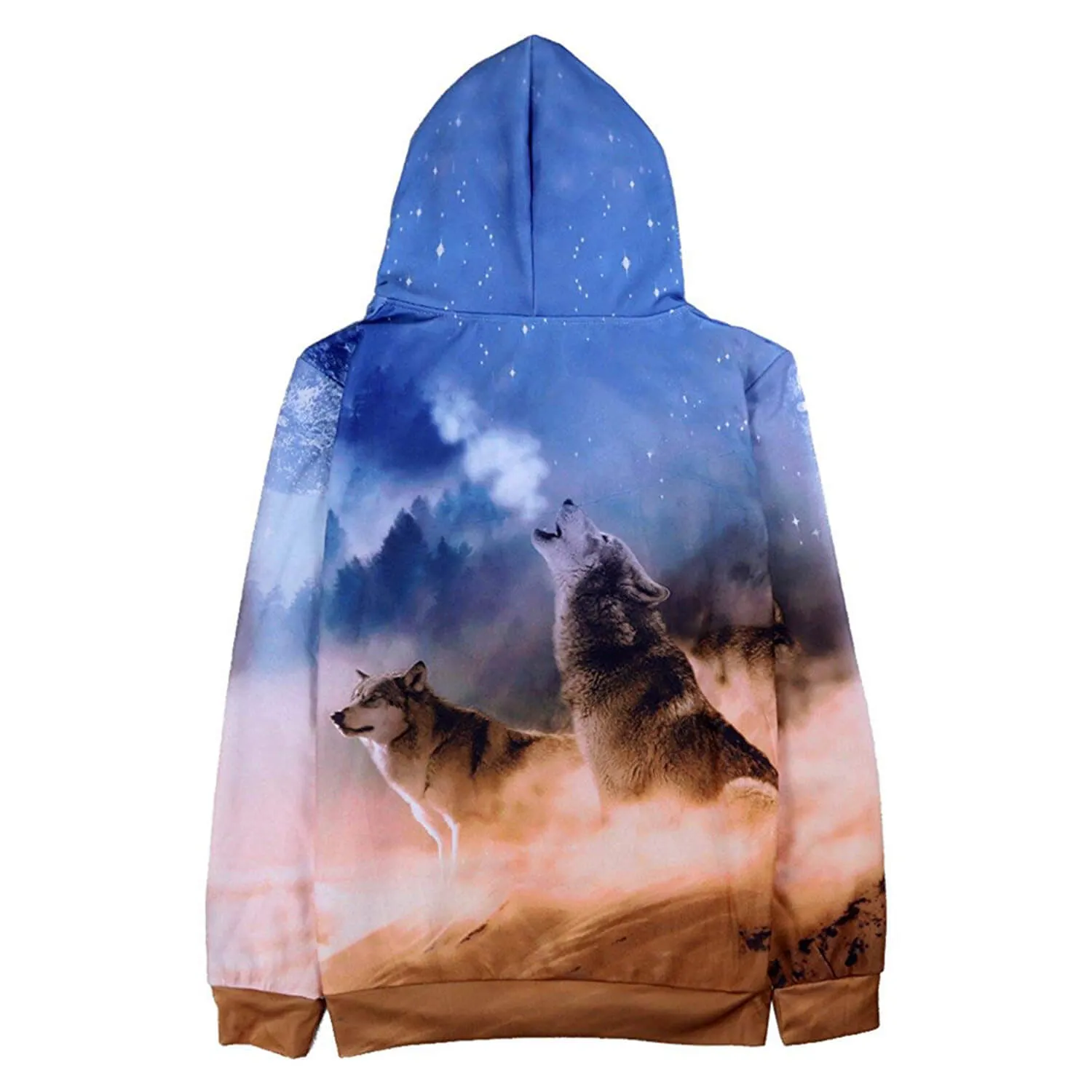 Snow Forest Wolf Hoodie