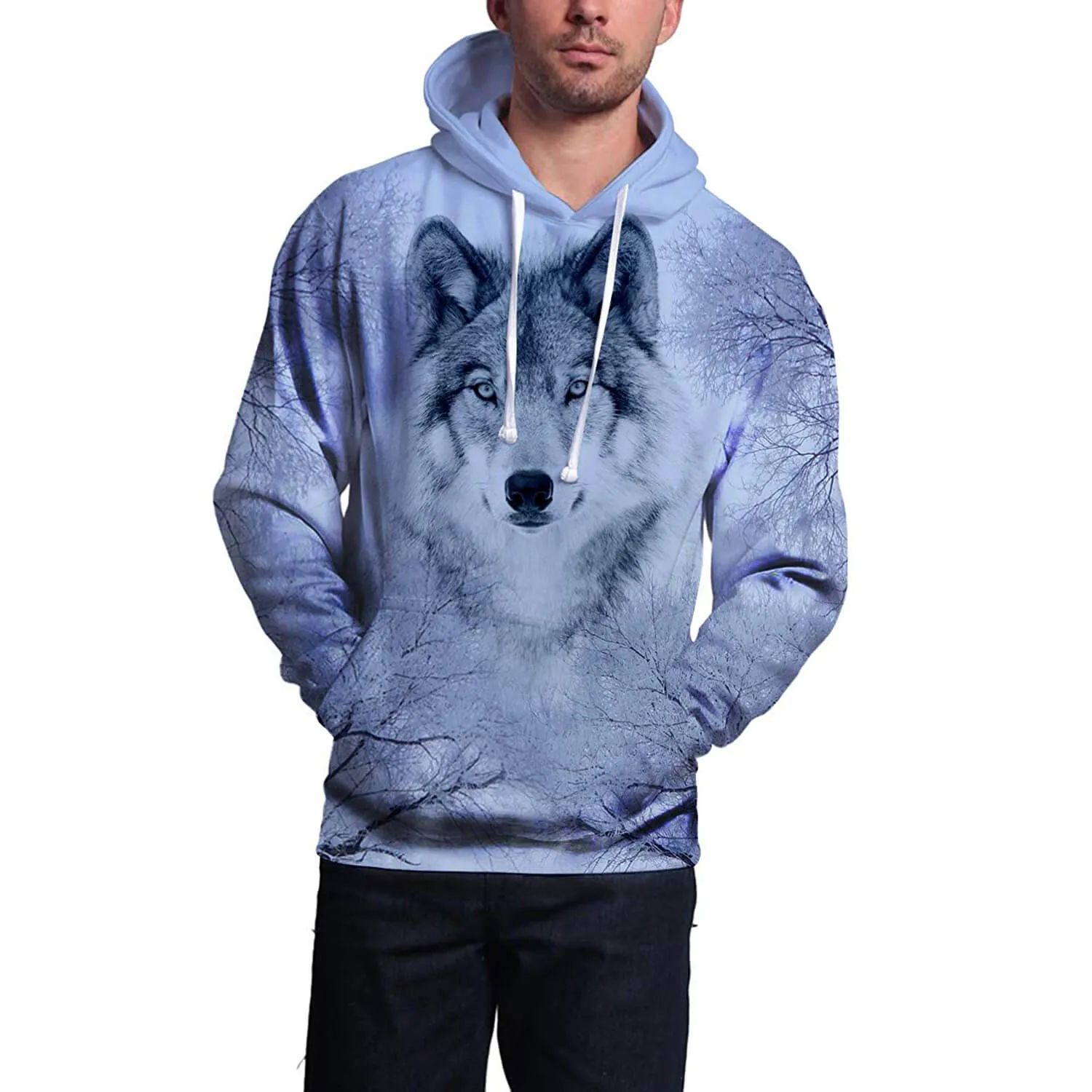 Snow Wolf Funny Hoodie