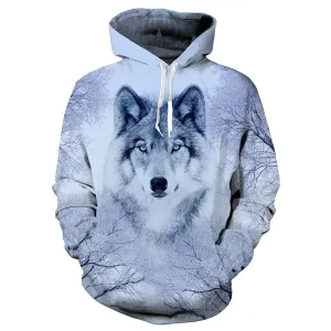 Snow Wolf Funny Hoodie