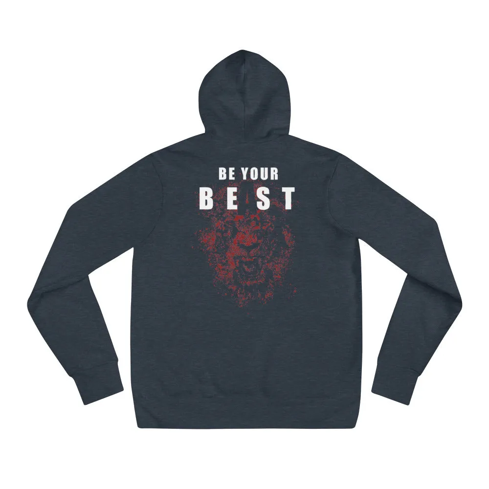 Soaring Champion front, Be Your Beast back, men's pull-over hoodie