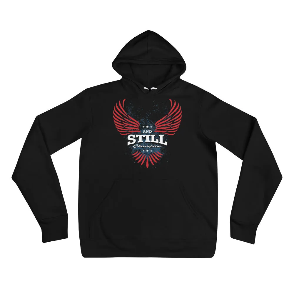 Soaring Champion front, Be Your Beast back, men's pull-over hoodie