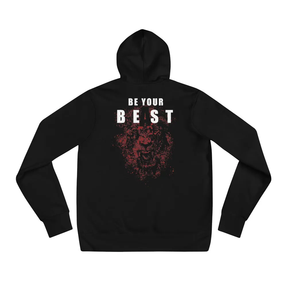 Soaring Champion front, Be Your Beast back, men's pull-over hoodie