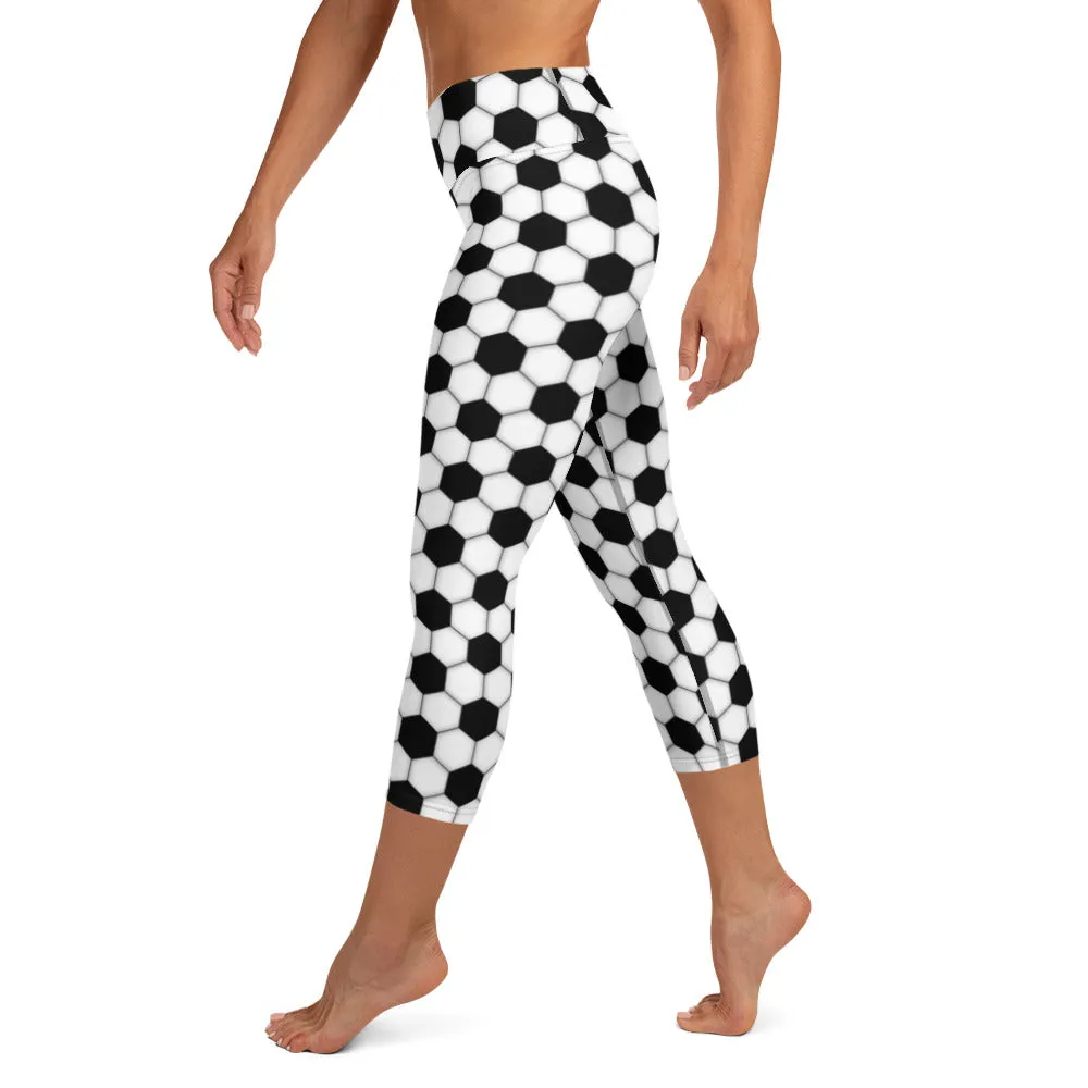 Soccer High-waist Yoga Capri Leggings