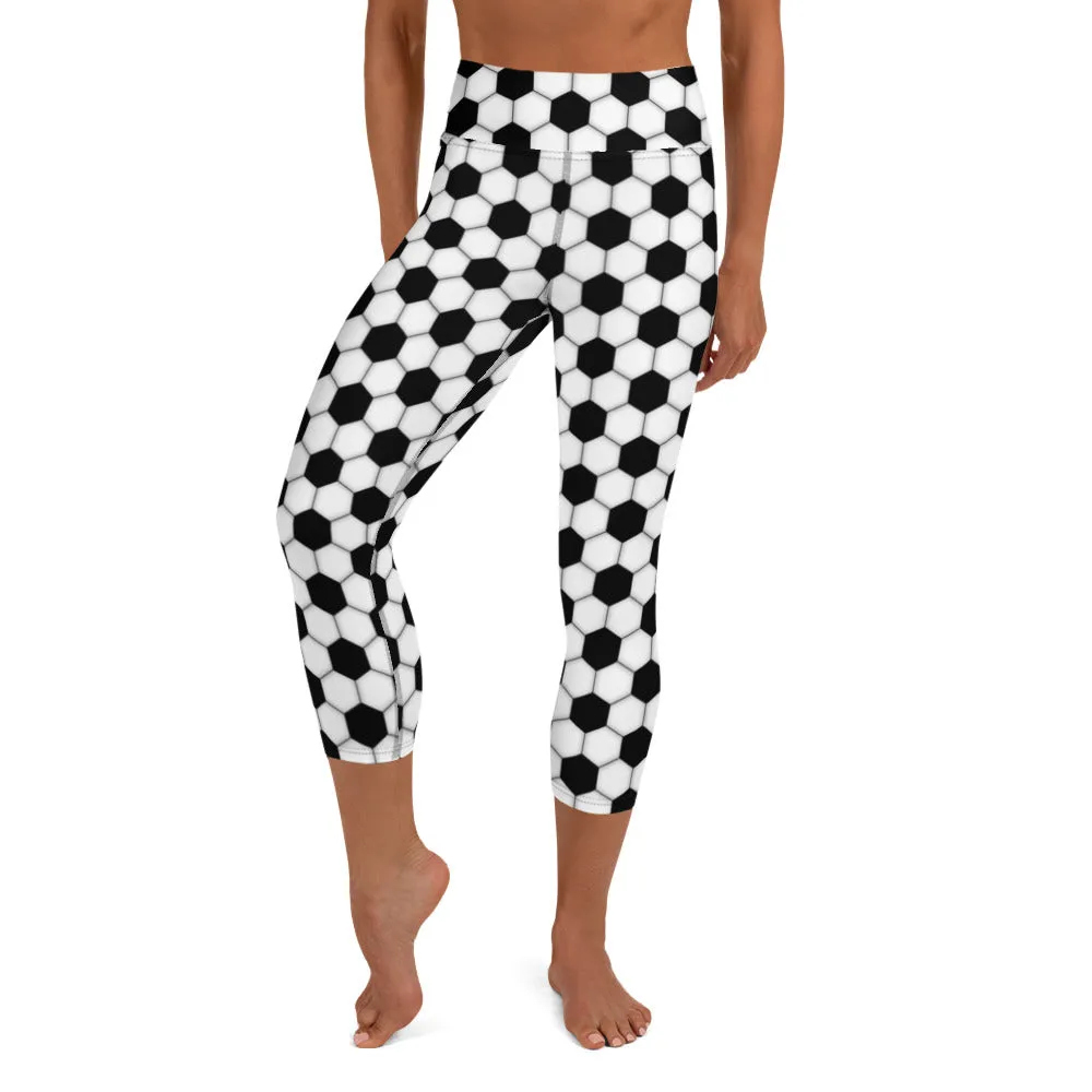 Soccer High-waist Yoga Capri Leggings