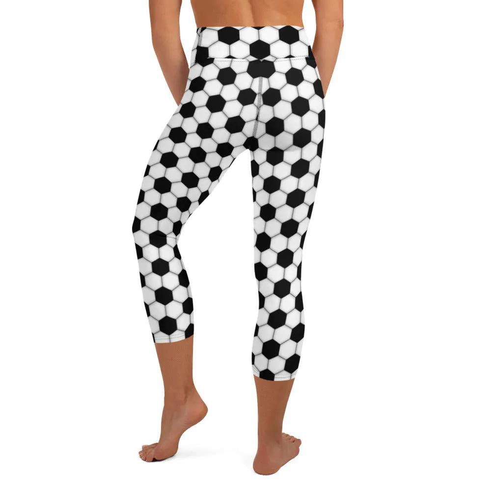 Soccer High-waist Yoga Capri Leggings