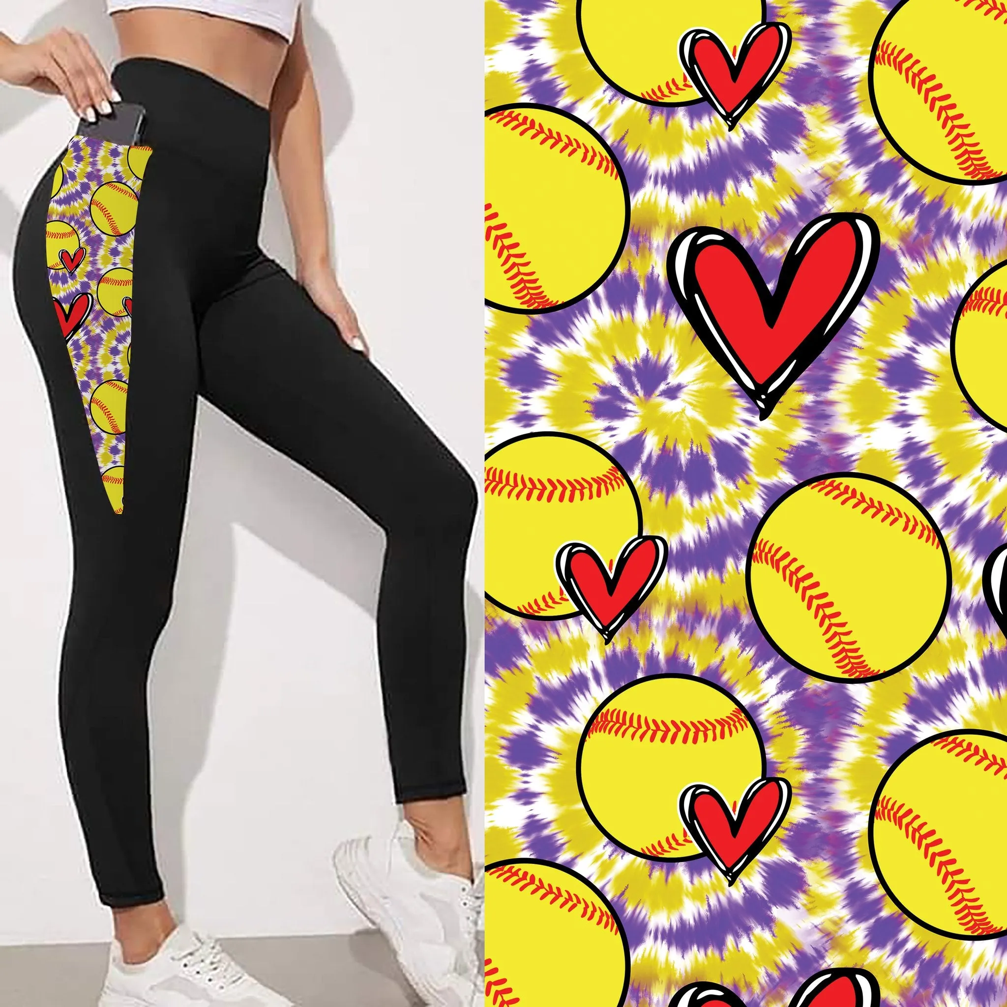 Softball V Waist Leggings with Pockets Preorder