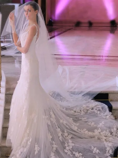 Spaghetti Straps Tulle Lace Wedding Dress