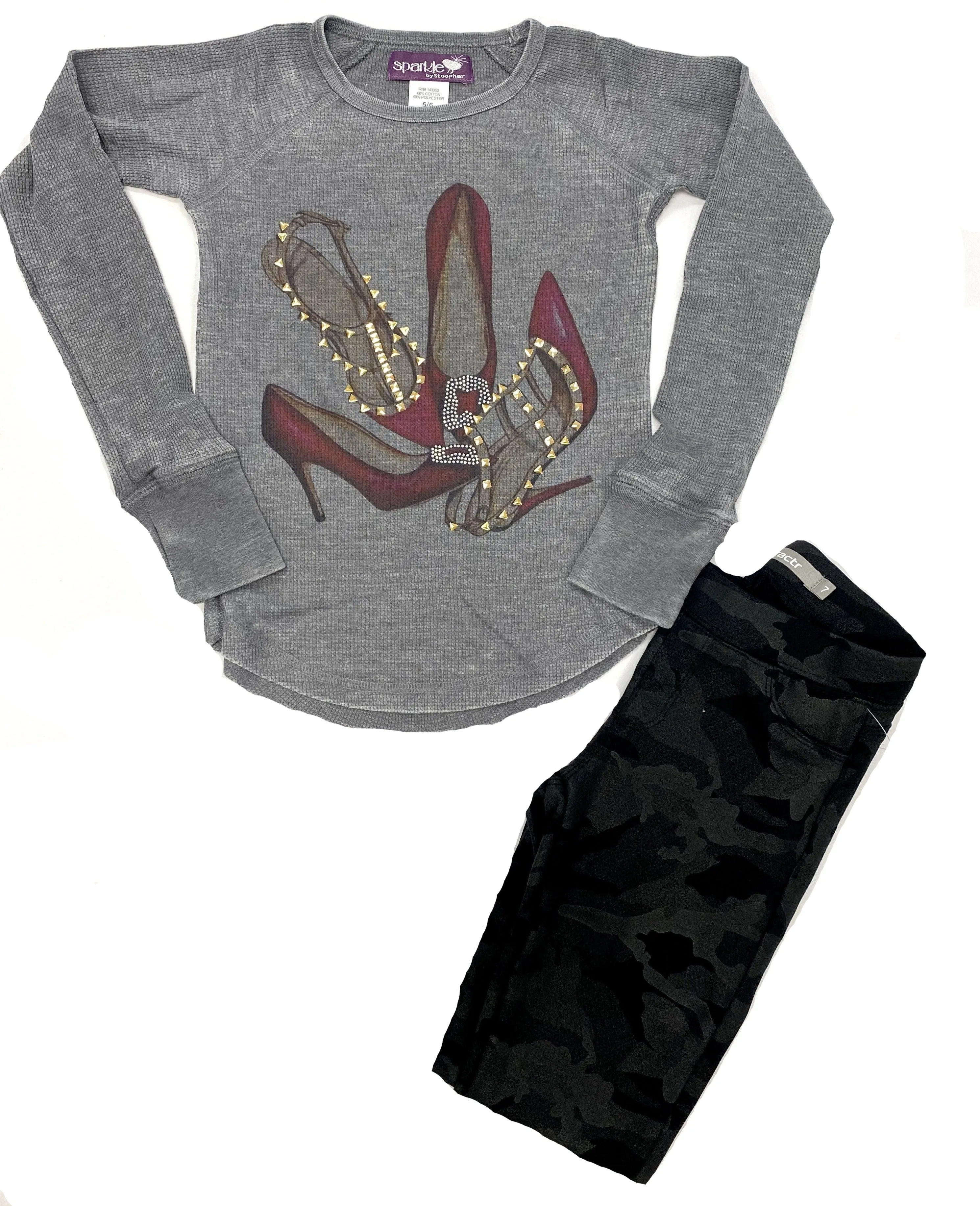 Sparkle by Stoopher Step Up L/S Burnout Thermal Tee