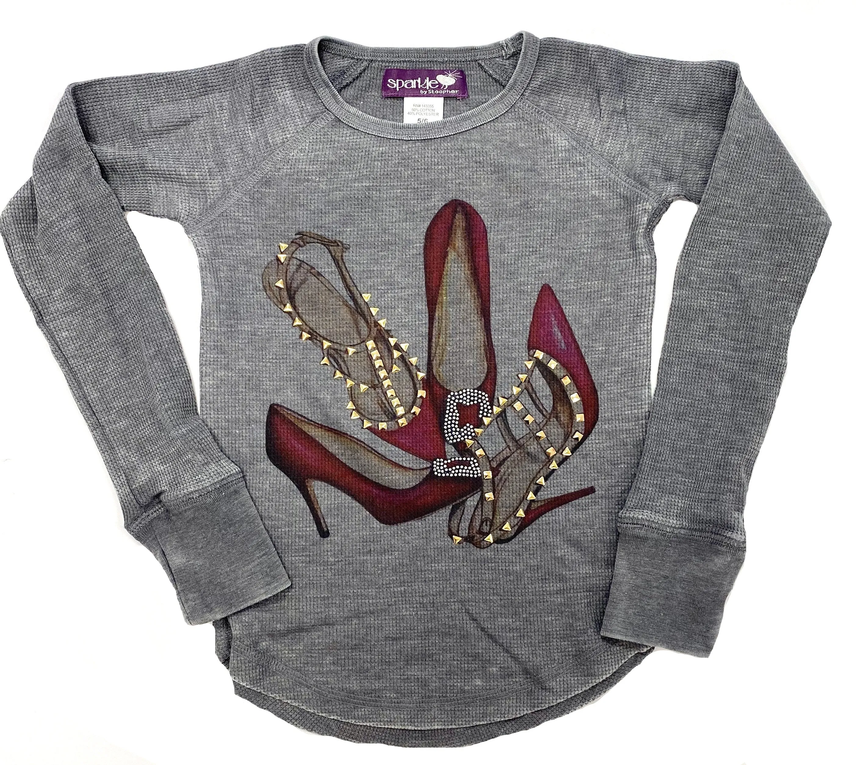 Sparkle by Stoopher Step Up L/S Burnout Thermal Tee