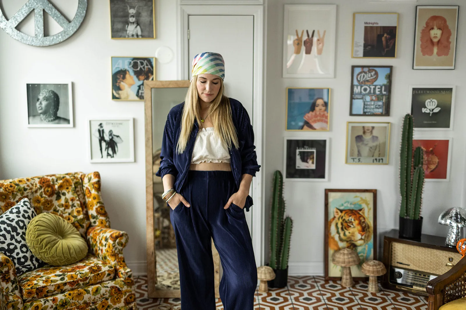 stacy straight leg pants in navy