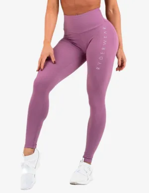 STAPLES SCRUNCH BUM LEGGINGS PURPLE