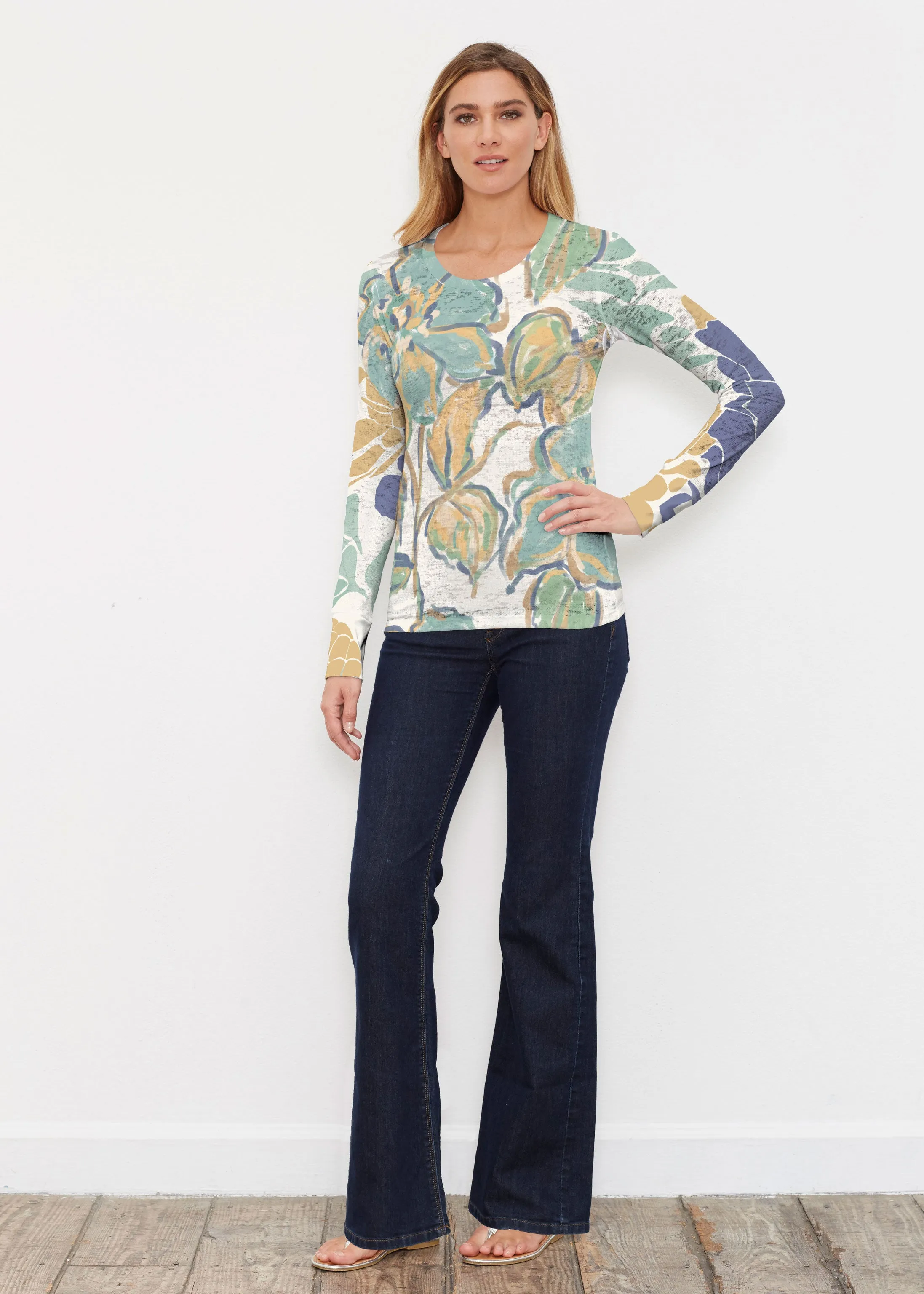 Stefania (8110) ~ Thermal Long Sleeve Crew Shirt