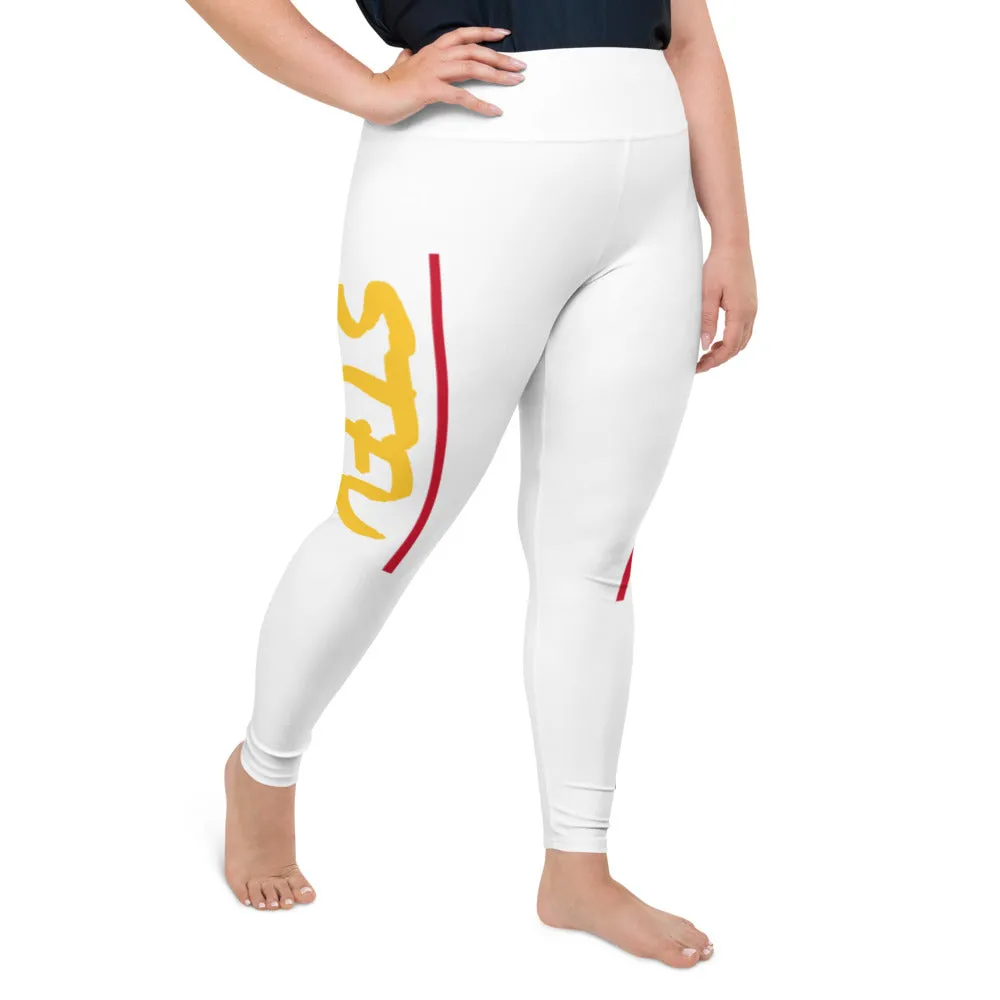 STFU Afrocentric Plus Size Leggings - White