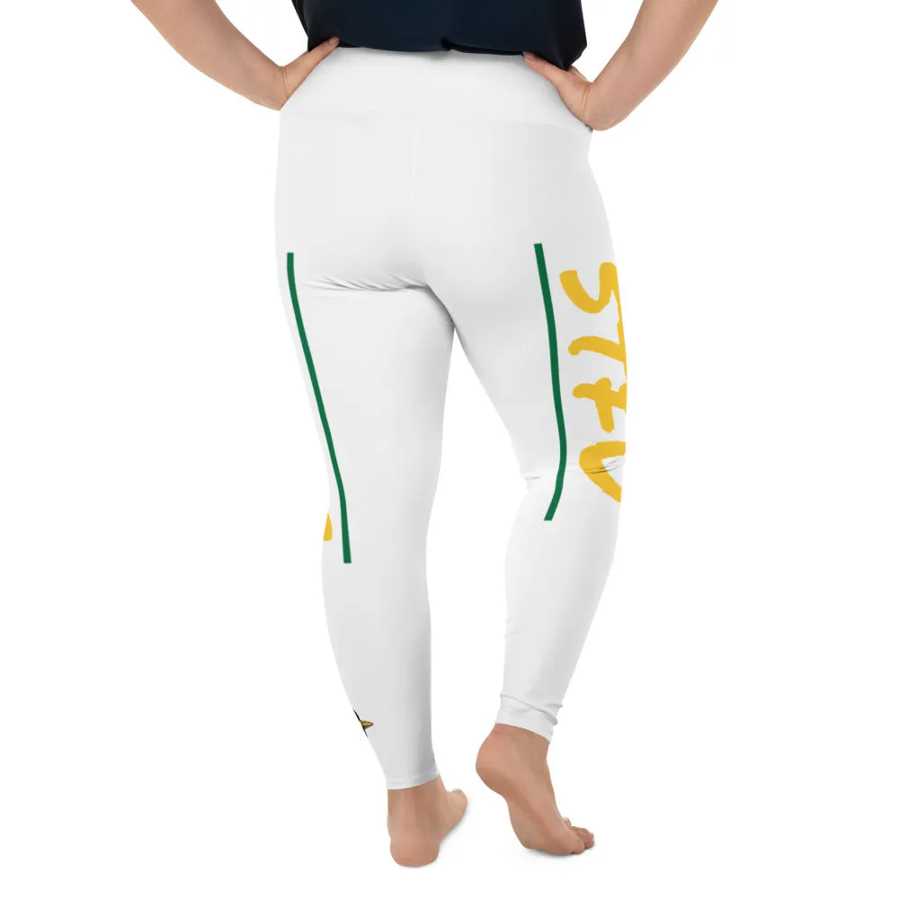 STFU Afrocentric Plus Size Leggings - White