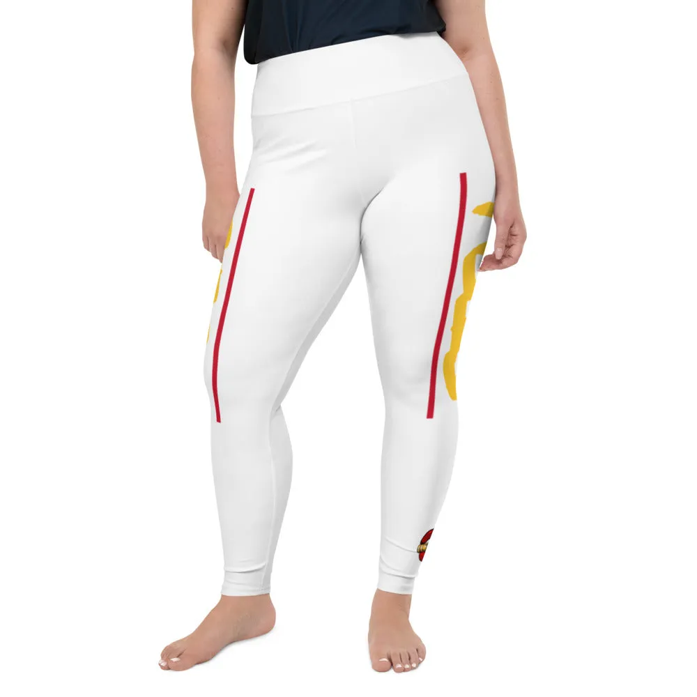 STFU Afrocentric Plus Size Leggings - White