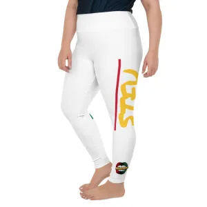 STFU Afrocentric Plus Size Leggings - White