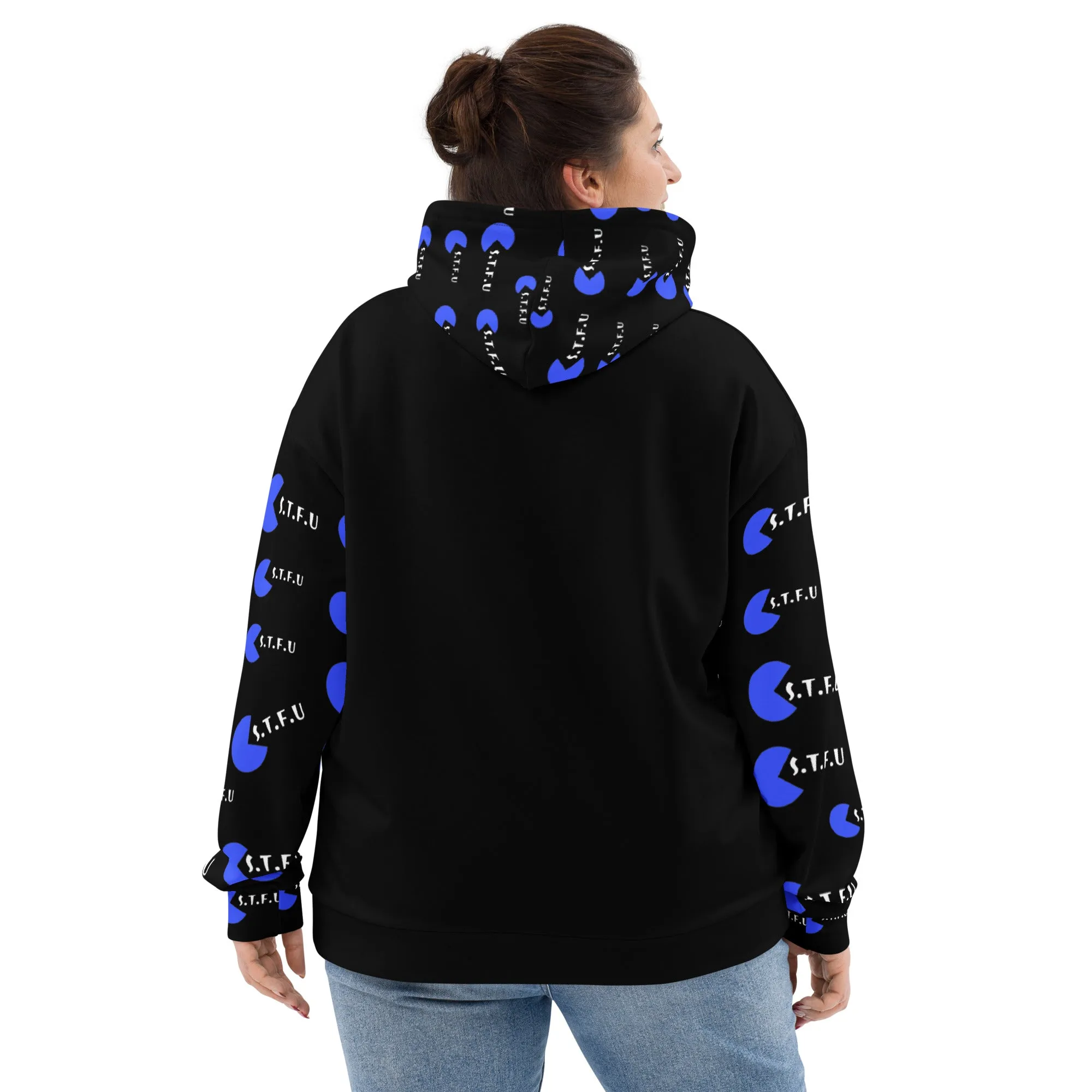 STFU Arcade Hoodie - Blue on Black