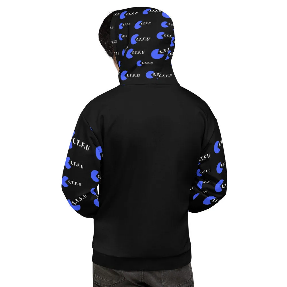 STFU Arcade Hoodie - Blue on Black