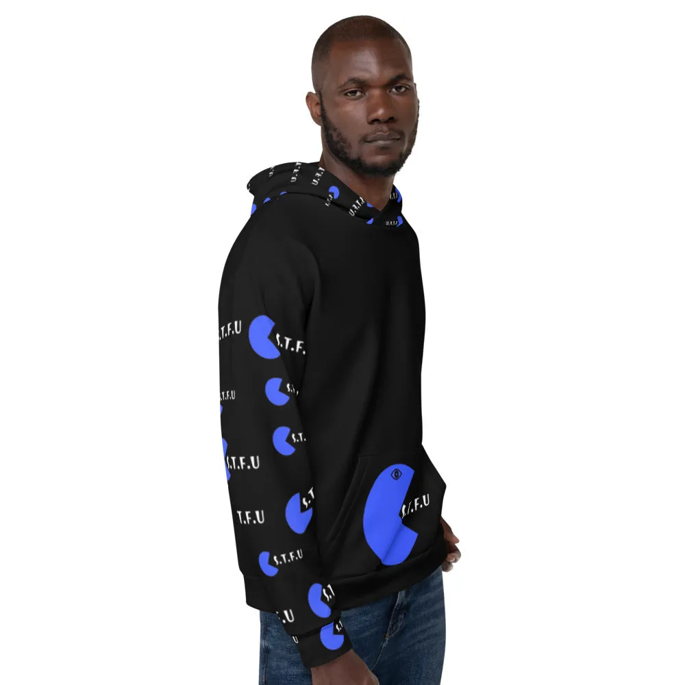 STFU Arcade Hoodie - Blue on Black