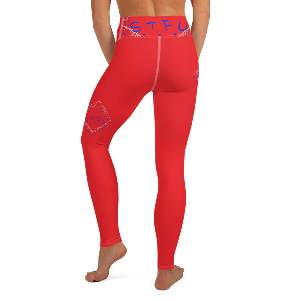 S.T.F.U Red Trim Yoga Leggings
