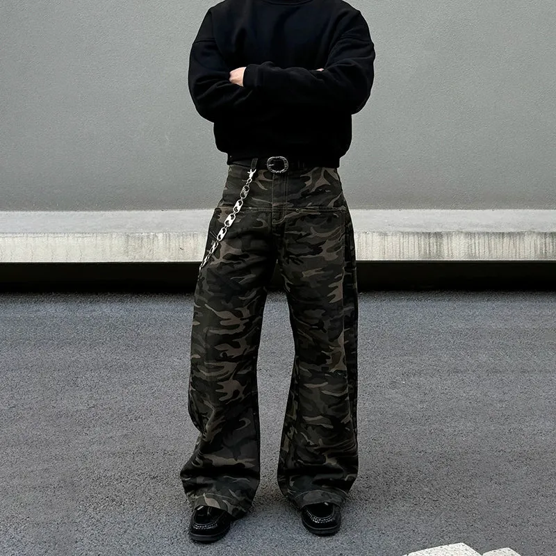 Straight-leg Camouflage Jeans