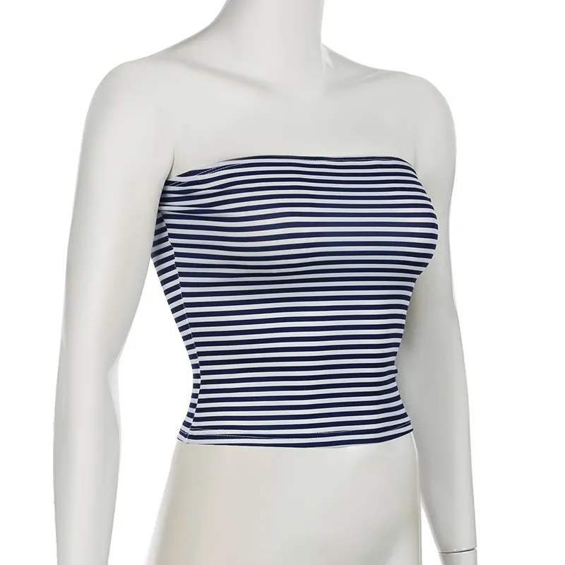 Striped Basic Tube Top