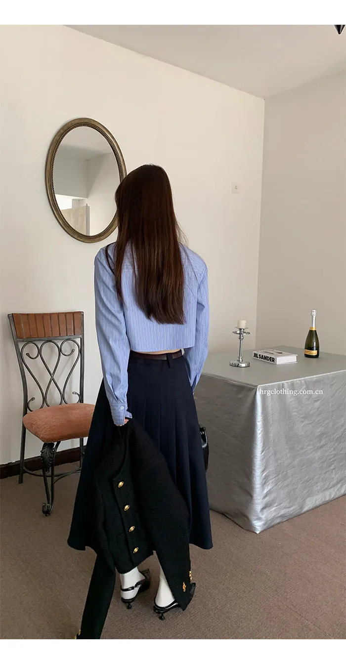 striped French shirt tops
