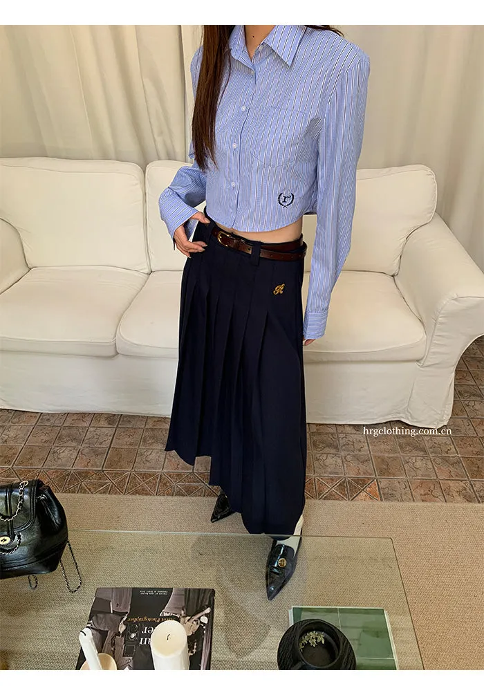 striped French shirt tops