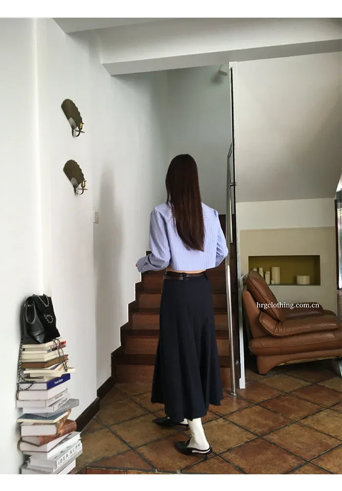 striped French shirt tops